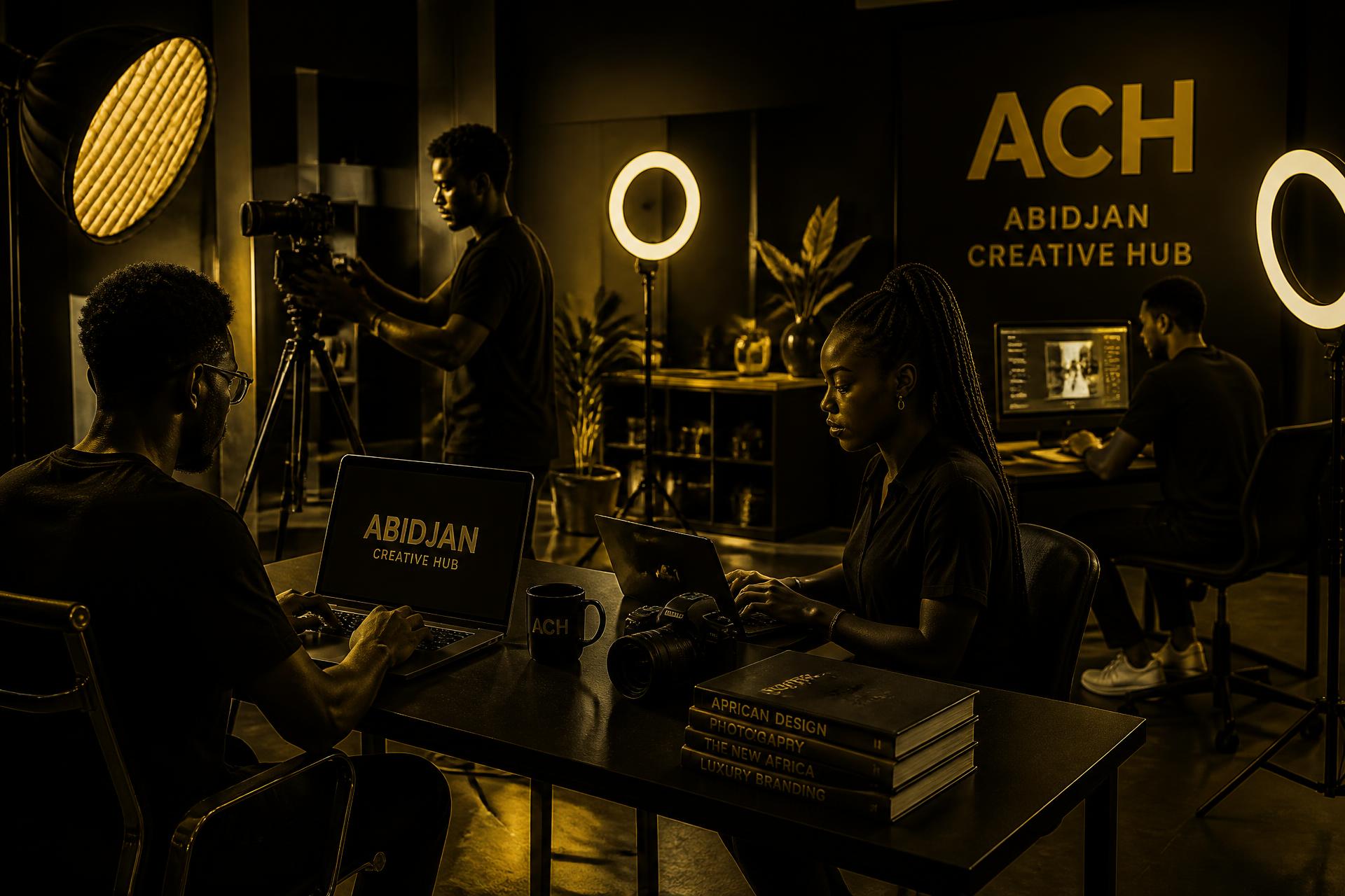 Studios et espaces de travail du Campus Digital à LewaSpace Abidjan